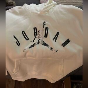 Jordan White and Black Graphic Hoodie